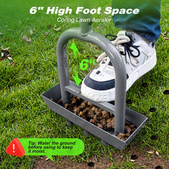 Walensee metal soil tray holding plugs for tidy lawn aeration and easy cleanup