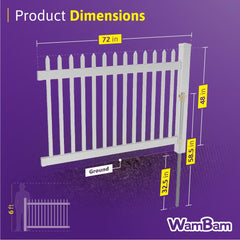 WamBam Fence picket panel detail showing smooth vinyl texture and durability