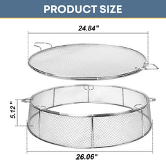 Wanchao close-up of 304 stainless mesh showing durable spark barrier