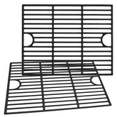 Wanchao front view of two 17 inch grates showing full cooking surface and even spacing benefit