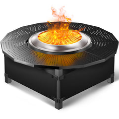 Wanchao front view surround tabletop showing full 360° barrier and safer gathering surface