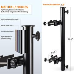Wanhork mount clamped to a wooden rail illustrating damage-free attachment benefit