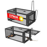 Wanqueen front view of two packaged live traps showing compact design and ready-to-use protection