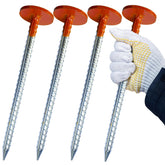 WANSRUYI front view showing four orange rebar stakes and packaging for easy identification