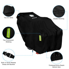 WardWolf adjustable strap and thick buckle close-up for secure windproof fit