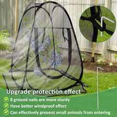 Waybas zipper door access open for tending plants quickly