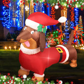 WAYDEKO dachshund front view on lawn showing festive impact and curb appeal