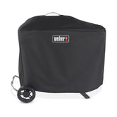 Weber front view of premium grill cover showing full protection and easy fit