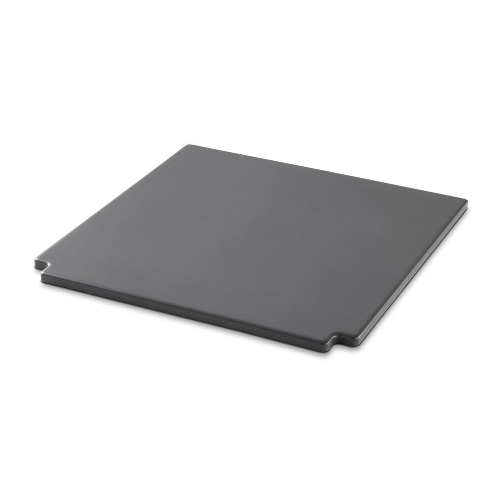 Weber crafted front view of glazed baking stone showing solid construction and precise fit