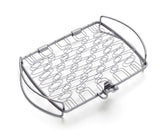 Weber front view of basket showing secure hold and easy flipping benefit