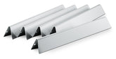 Weber Flavorizer Bars front view showing 5-pack stainless steel protecting burners