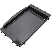 Weber griddle insert front view showing full porcelain-enameled cooking surface and fit