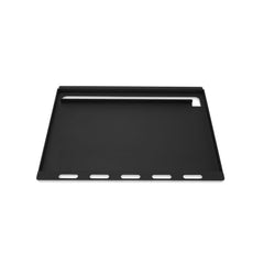 Weber griddle surface close-up showing carbon steel texture and pre-seasoning for easy release
