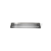 Weber warming rack front view showing stainless steel and added cook space benefit