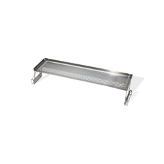 Weber warming rack installed on 30" Slate griddle demonstrating easy tool-free mount