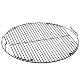 Weber hinged cooking grate front view showing full plated-steel surface and fit