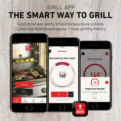 Weber iGrill 3 app alert on phone screen, instant doneness notifications