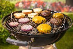 Weber Jumbo Joe porcelain-enameled lid detail preserving heat and resisting wear