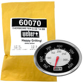 Weber oval thermometer front view showing clear dial and easy reading benefit