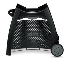 Weber Q Cart front view showing stable base and platform for grill benefit ergonomic cooking