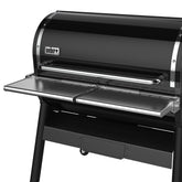 Weber SmokeFire EX6 front shelf full view showing extended prep area