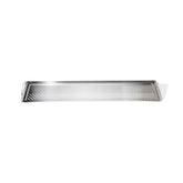 Weber warming rack front overview showing full stainless steel surface and added cook space