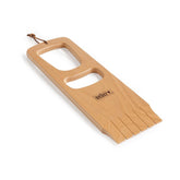 Weber wood scraper front view showing solid hardwood and handle for comfortable grip