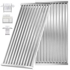 WEBROIL front view of emitter plates showing full stainless-steel surface and fit benefit