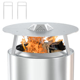 WEBROIL front view of heat deflector showing full 27 inch fit and improved warmth