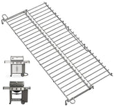 WEBROIL front view of stainless steel warming rack showing fit and utility