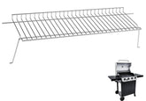 WEBROIL warming rack front view showing sturdy stainless steel and fit