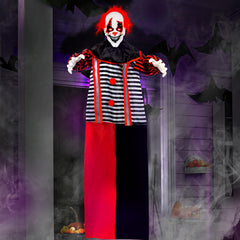 WeDoSoy front view of 56-inch clown showing full costume and face for dramatic display