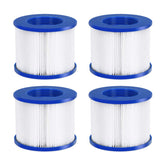 #WEJOY front view of blue replacement filter showing compact folded design and label