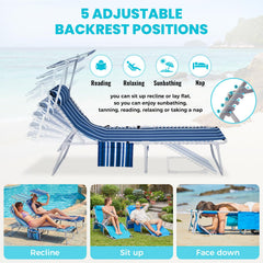 WEJOY side profile of chair in reclined position for versatile lounging support
