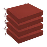 Wellsin front view of brick red cushion set showing neat corners and color benefit