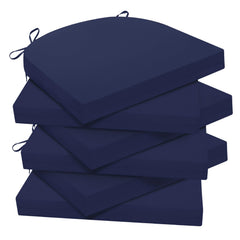 Wellsin front view of six navy cushions showing coordinated set benefit