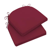 Wellsin front view burgundy cushion showing neat square seat and clean finish for style