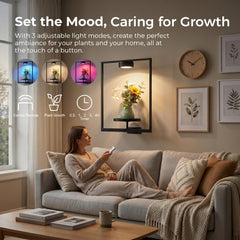 wemidels closeup LED light detail showcasing built-in lamp and gentle plant illumination