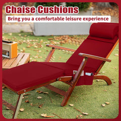 Wenqik back pocket and straps preventing cushion slip on lounger