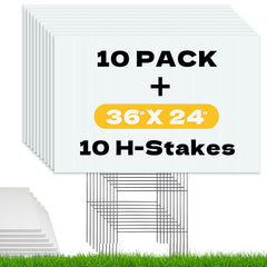 WENWELL front view of 24x36 sign pack showing kit contents and immediate use benefit