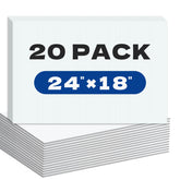 WENWELL front pack of 20 blank yard signs showing clean white boards for versatile use