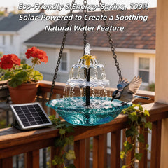 WesGen integrated solar panel top detail, powers pump for continuous water movement