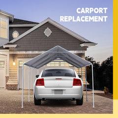 wesnoy canopy installed over a sedan demonstrating vehicle protection benefit