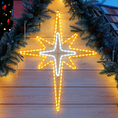 Wettal Bethlehem Star front view showing warm glow and elegant shape