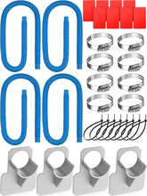 Weysat kit laid out showing hoses clamps holders and tapes for quick replacement