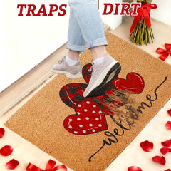 Whaline doormat placed at a front doorway creating a warm, romantic welcome