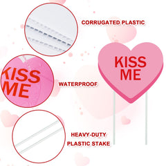 Whaline detail of two stakes inserted into heart base showing secure anti-spin benefit