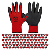 WHEATHUSK front pack of 100 nitrile-coated gloves showing bulk value and protection