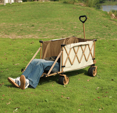 Whitsunday folded compact wagon stored in trunk demonstrating portability