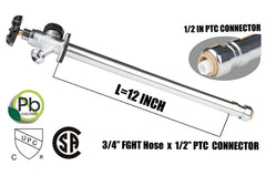 WHK close-up of 1/2 inch push-fit inlet demonstrating quick tool-free connection benefit